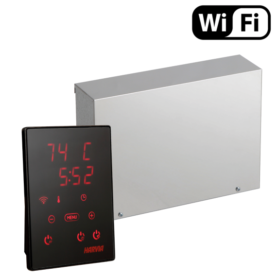 Pirties valdymo pultas HARVIA XENIO WiFi BLACK CX170XW 17,0 kW, Krosnelių be garo valdymo pultai - Profesionalūs pirties įrengimo sprendimai jūsų namams