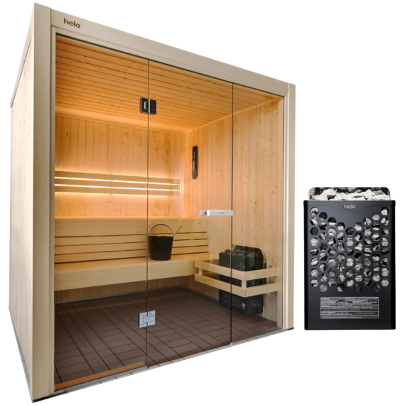 Saunos kabina HELO HANKO XL Be krosnelės, Saunos kabinos - Profesionalūs pirties įrengimo sprendimai jūsų namams