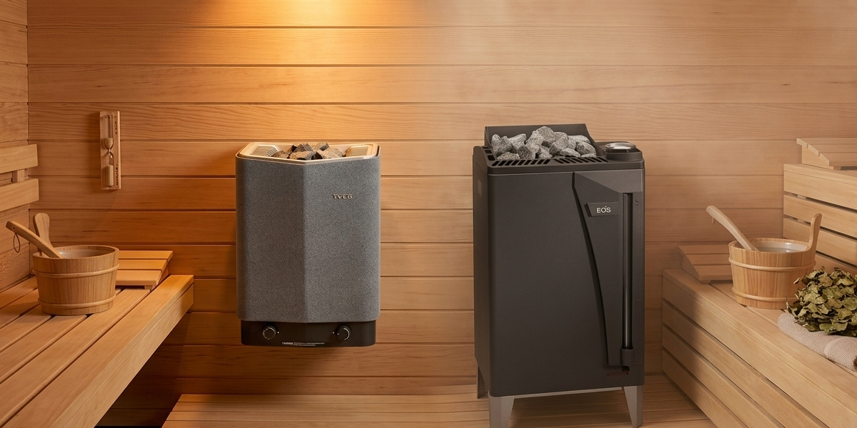 Tylo Sense Sport Grey ir EOS Bi-O Max elektrinės saunos krosnelės Tylo Sense Sport Grey ir EOS Bi-O Max elektrinės pirties krosnelės sausai saunai ir drėgnesniam pirties klimatui.